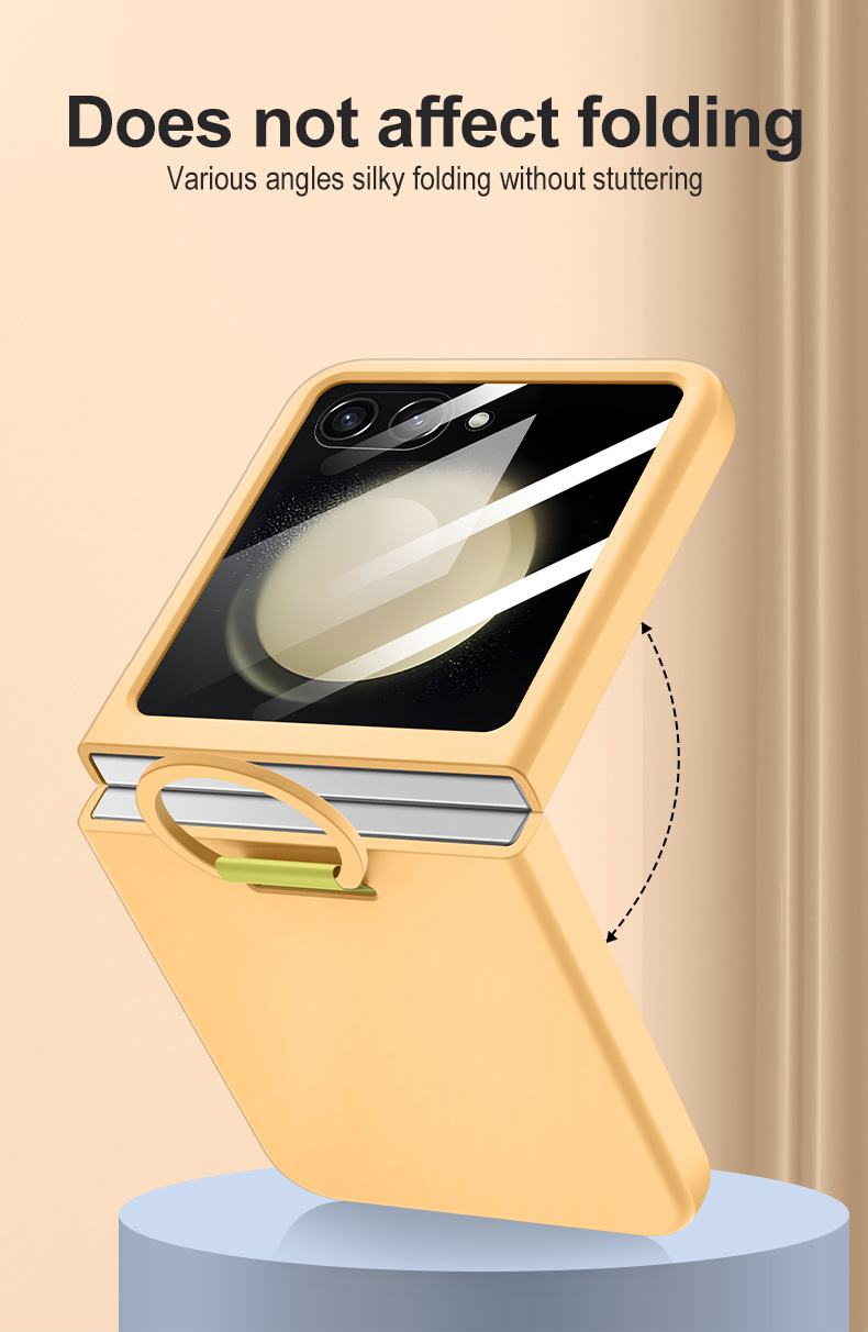 Compatible with Samsung Z Flip 8/7 phone case, 6/5 large window case, screen protector, and ring holder, official folding screen protective case.