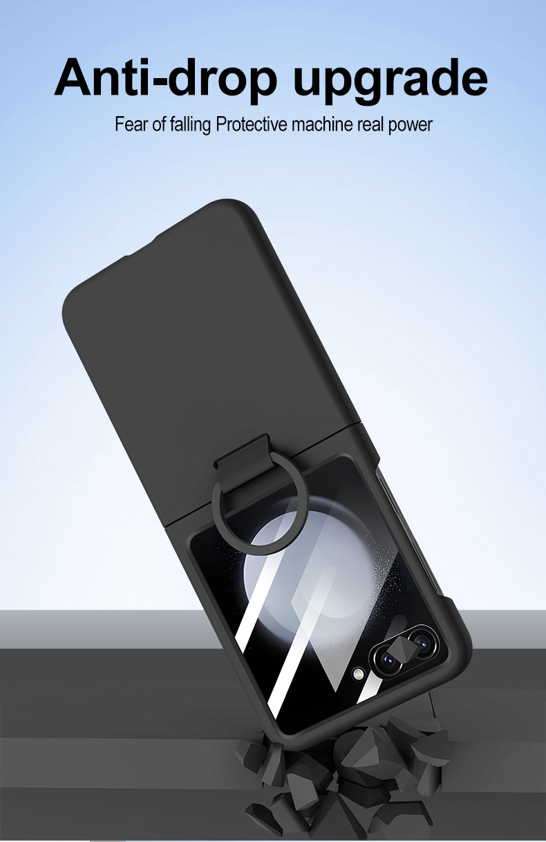 Compatible with Samsung Z Flip 8/7 phone case, 6/5 large window case, screen protector, and ring holder, official folding screen protective case.