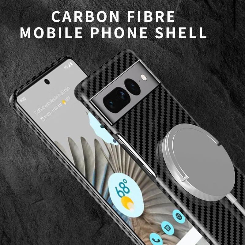 Compatible with Google Pixel 10 Pro XL phone case, 9pro fiber texture, 8A magnetic wireless charging, drop-proof protective case.