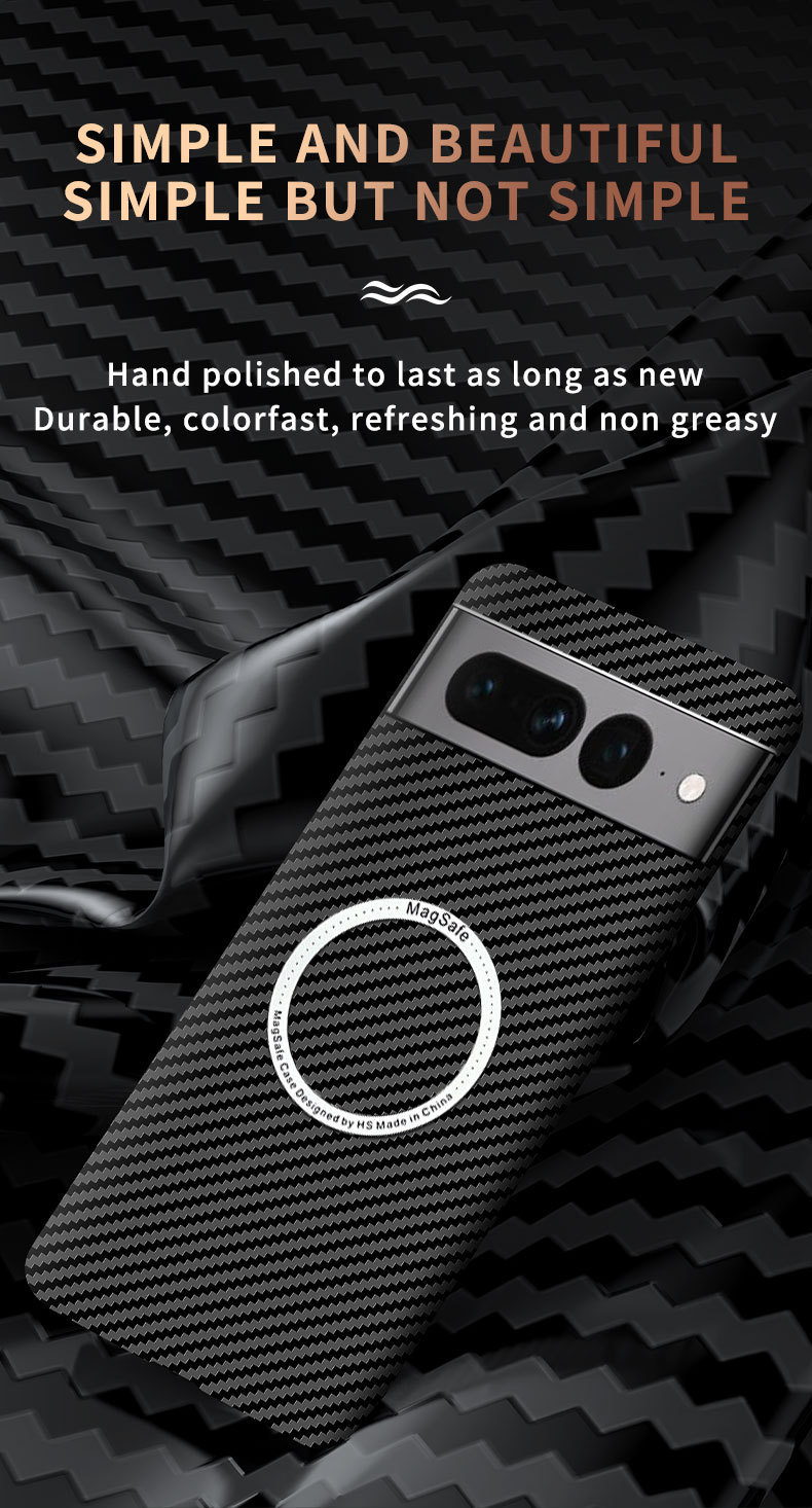 Compatible with Google Pixel 10 Pro XL phone case, 9pro fiber texture, 8A magnetic wireless charging, drop-proof protective case.