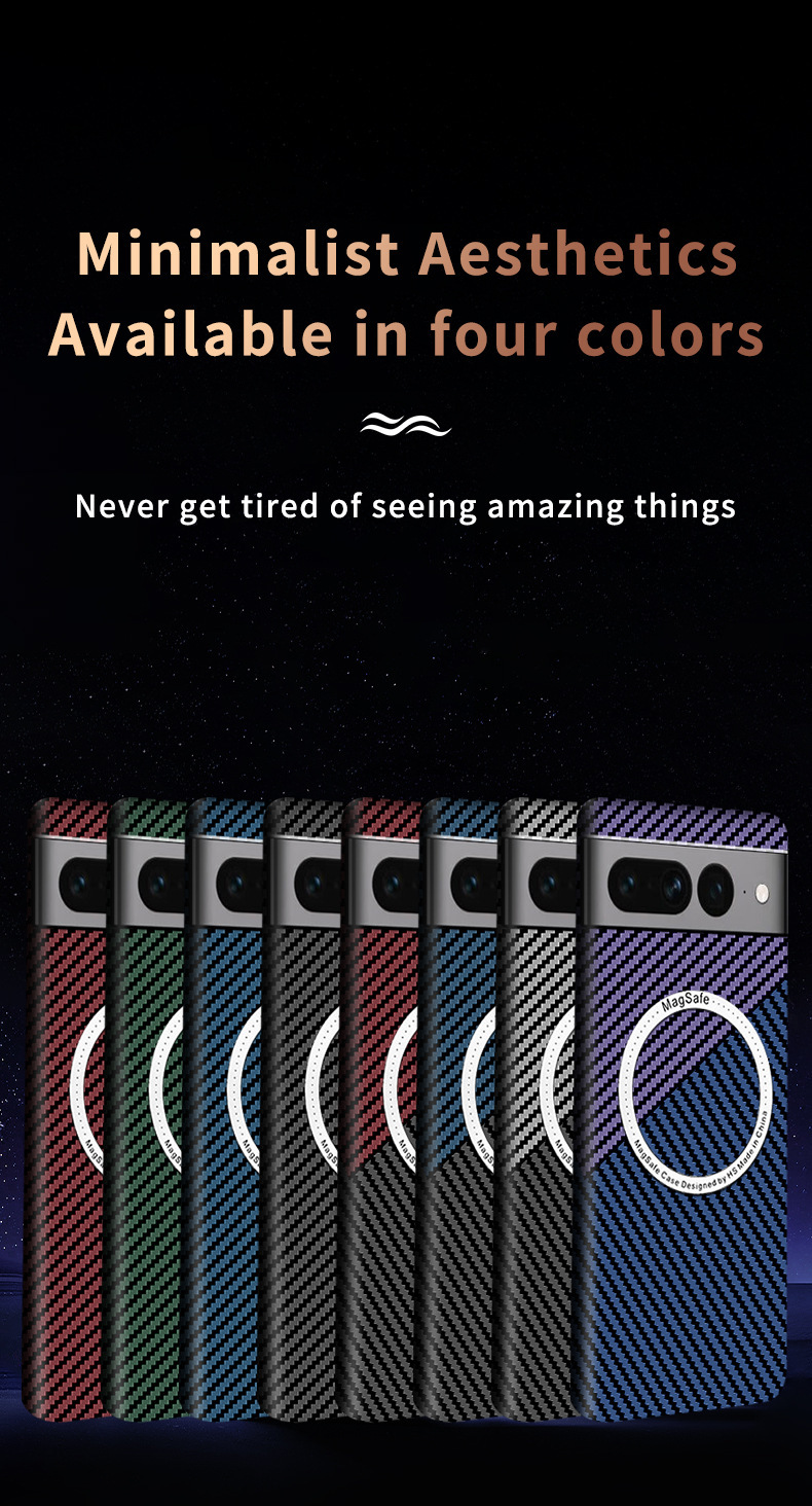 Compatible with Google Pixel 10 Pro XL phone case, 9pro fiber texture, 8A magnetic wireless charging, drop-proof protective case.