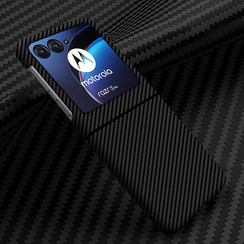 Compatible with Motorola Razr 60/50 Ultra phone case, carbon fiber texture, 40U foldable screen, drop-proof protective case