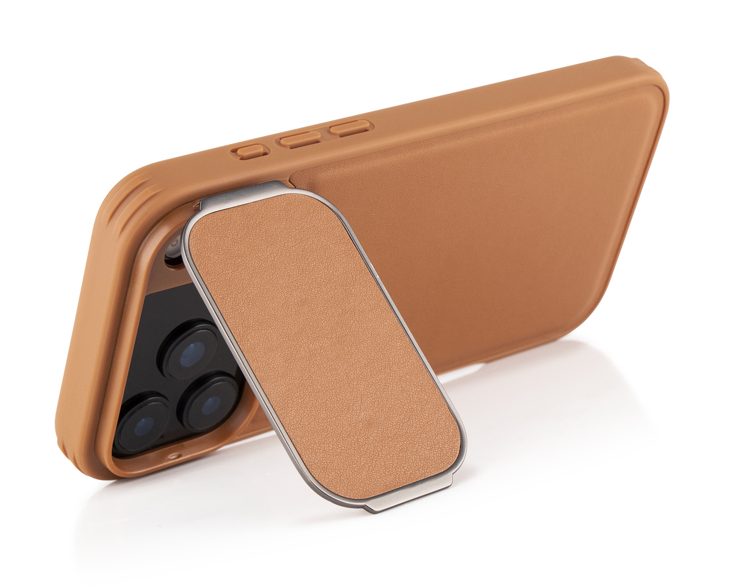 Compatible with Apple iPhone 17 Pro Max and 16 Plus flip phone cases with lens holders, made of top-grain cowhide, full-coverage shockproof shell.