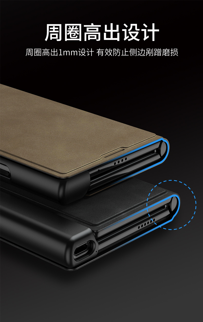 Compatible Huawei Honor V Purse phone case, frosted leather, magnetic flip stand, foldable screen full-coverage protective case