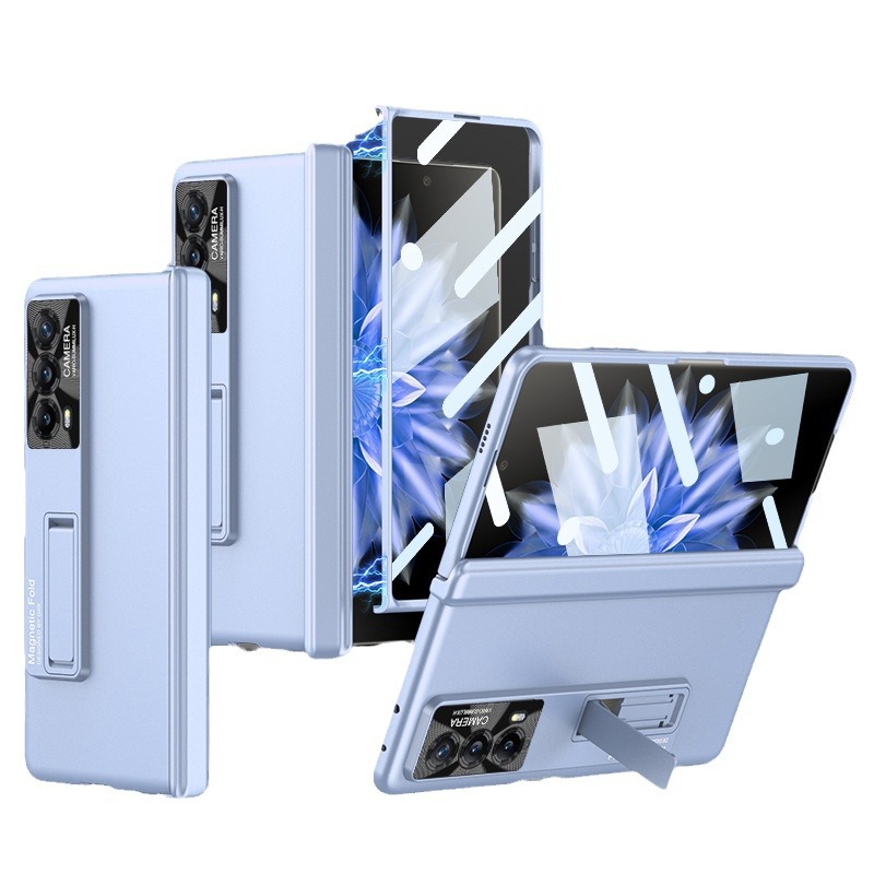 Compatible with Honor Magic V2/VS2 phone case, magnetic hinge stand, integrated case and screen protector, full-coverage folding protective case