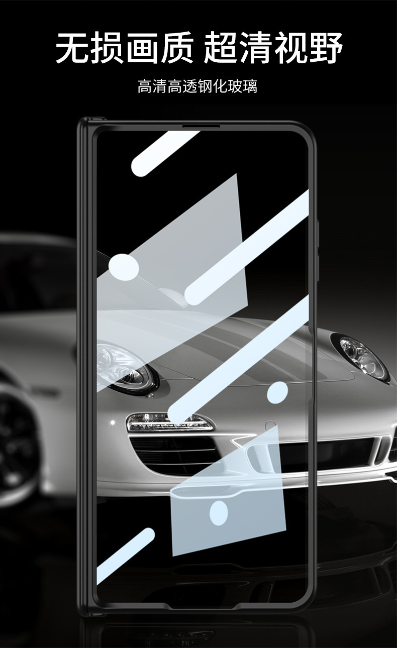 Compatible with Honor Magic V2/VS2 phone case, magnetic hinge stand, integrated case and screen protector, full-coverage folding protective case