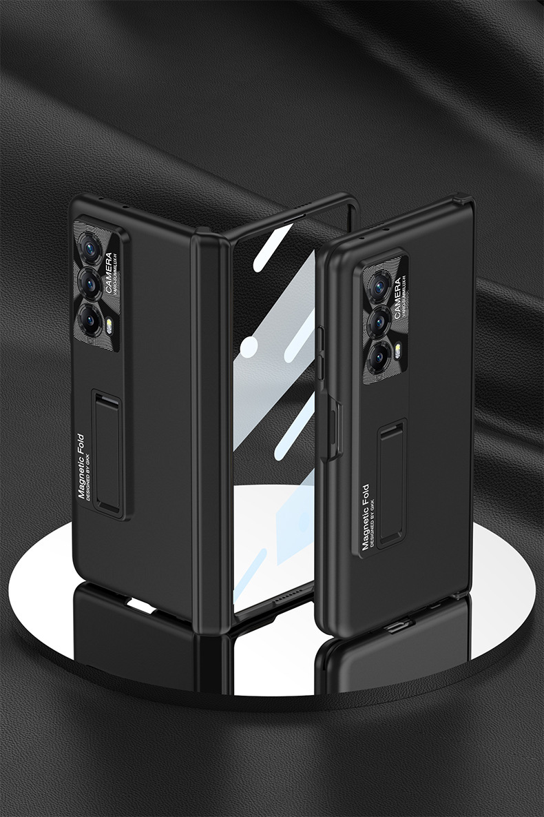 Compatible with Honor Magic V2/VS2 phone case, magnetic hinge stand, integrated case and screen protector, full-coverage folding protective case