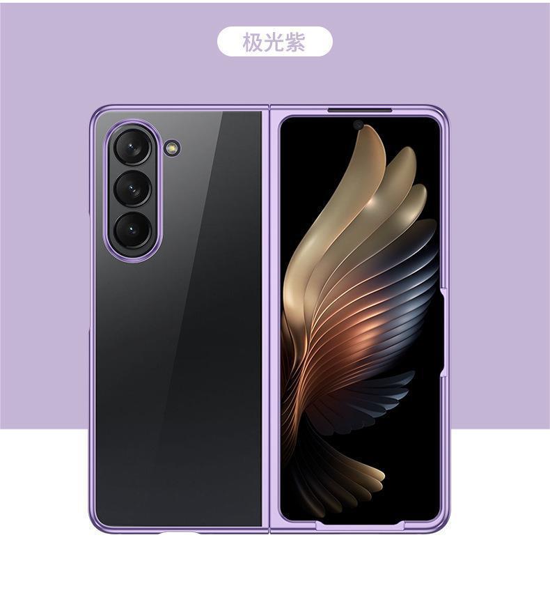 Compatible with Samsung Z Fold7/6/5 phone case W25 electroplated transparent phantom 4/3 folding screen drop protection case
