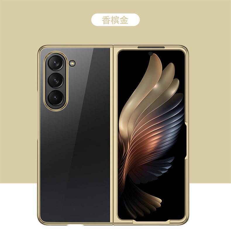 Compatible with Samsung Z Fold7/6/5 phone case W25 electroplated transparent phantom 4/3 folding screen drop protection case