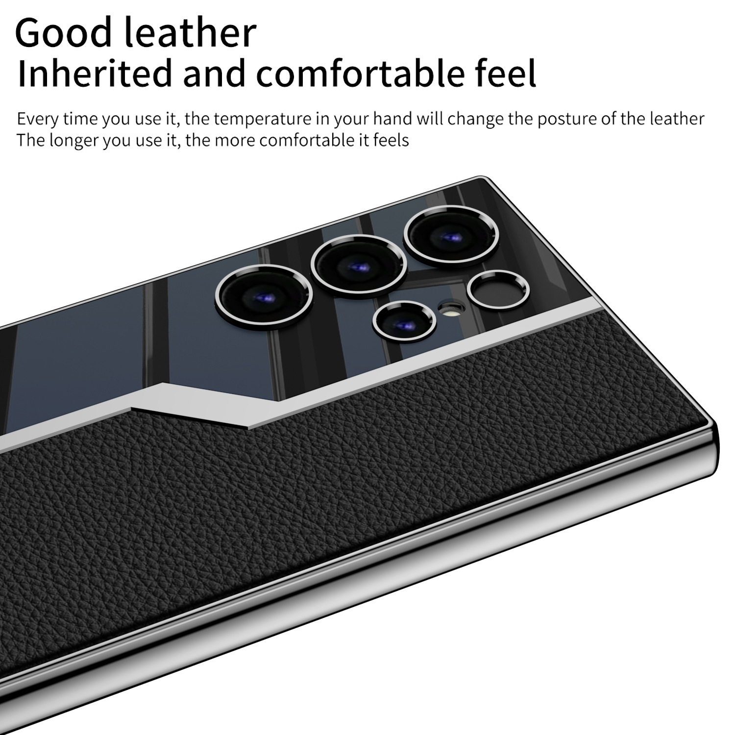 Compatible with Samsung S26 Ultra phone case, S25/24 Ultra electroplated leather case, S23U full-coverage shockproof protective case