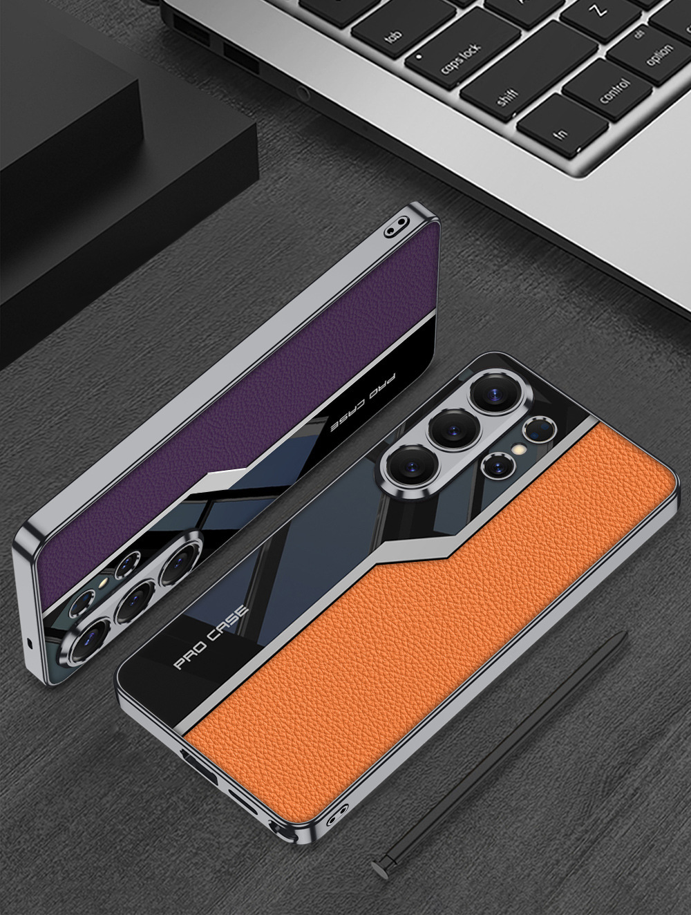 Compatible with Samsung S26 Ultra phone case, S25/24 Ultra electroplated leather case, S23U full-coverage shockproof protective case