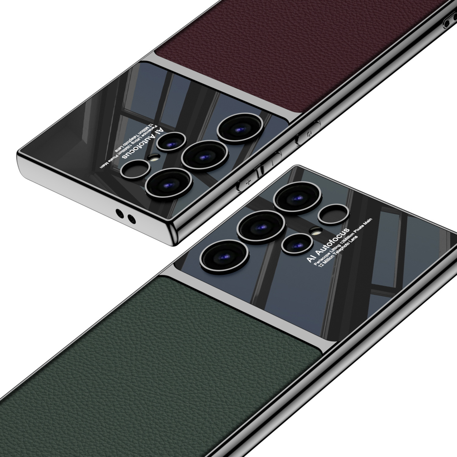 Compatible with Samsung S26 Ultra and S25 Ultra electroplated leather texture 24/23U stylish drop-proof protective cases