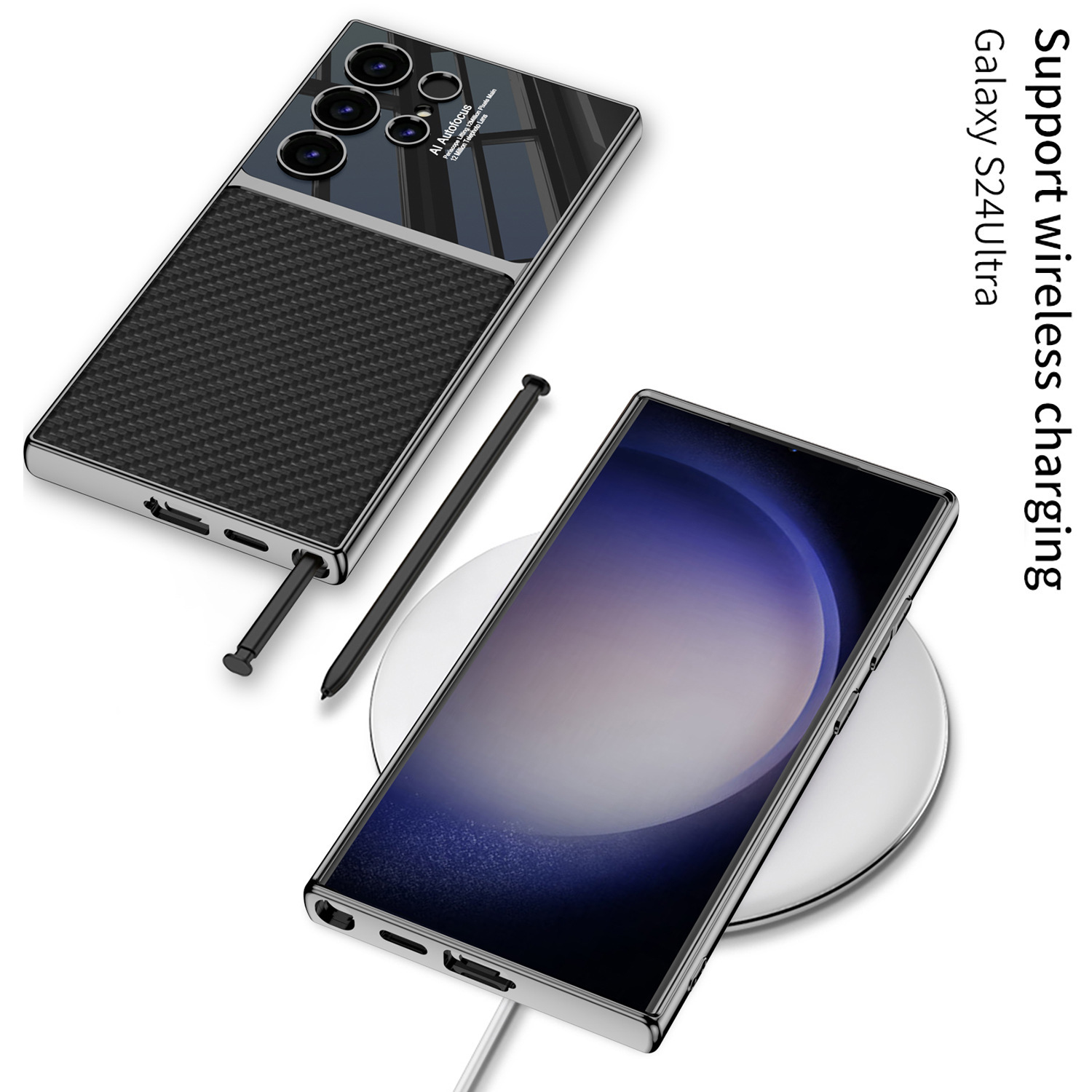 Compatible with Samsung S26 Ultra and S25 Ultra electroplated leather texture 24/23U stylish drop-proof protective cases