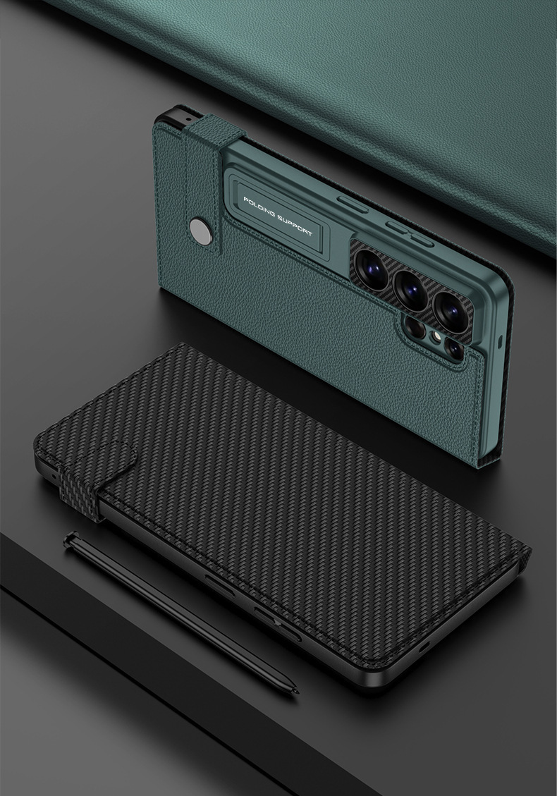 Compatible with Samsung S26/25 Ultra phone case, 24U flip case with SIM card slot, wallet style, stand, S23U protective case