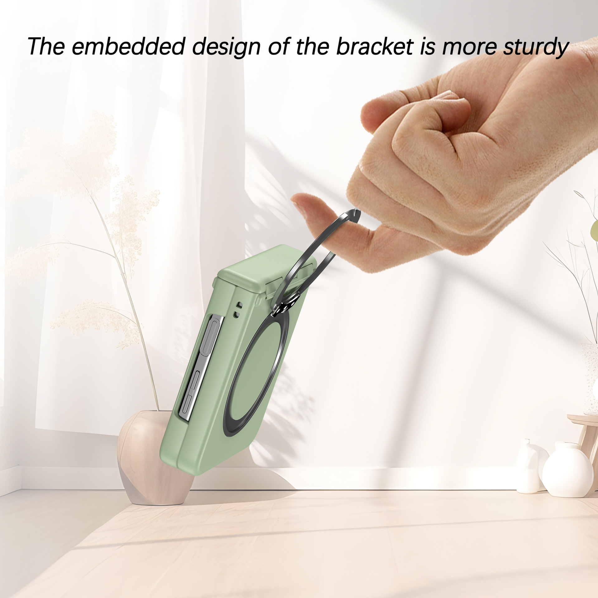 Compatible with Samsung Z Flip 7/6/5 phone case, 4/3 magnetic rotating stand, wireless charging center axis, drop-proof protective case.
