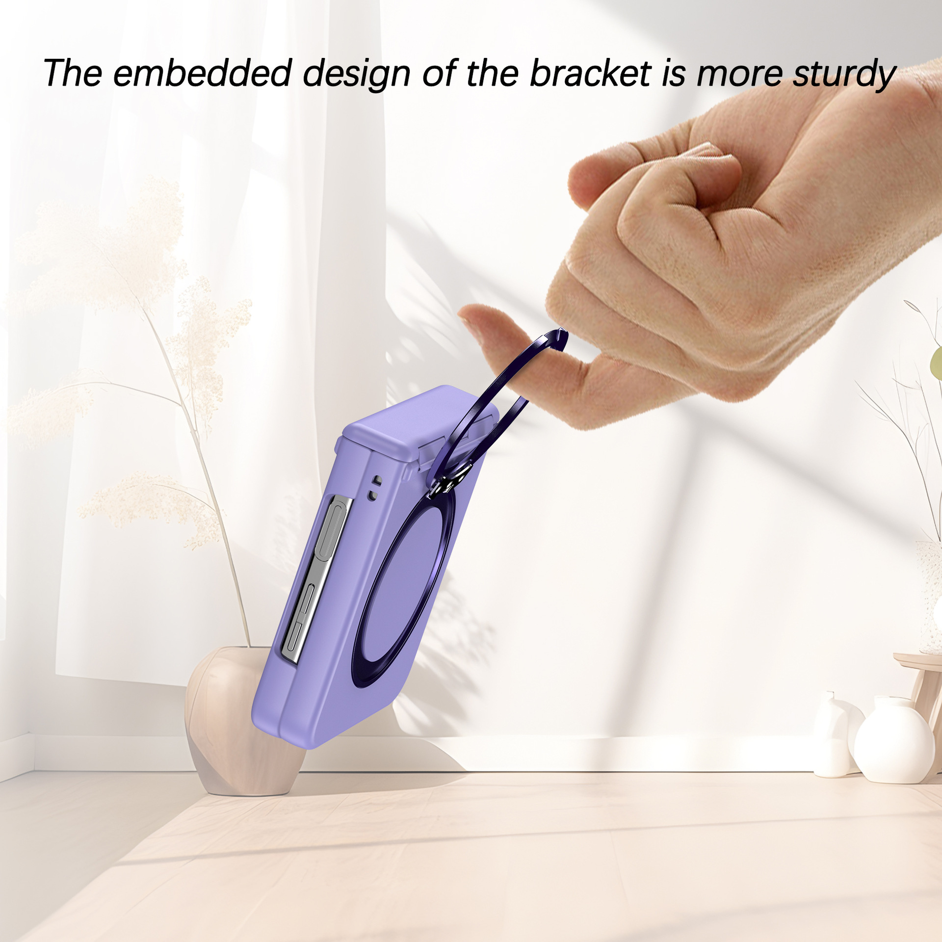 Compatible with Samsung Z Flip 7/6/5 phone case, 4/3 magnetic rotating stand, wireless charging center axis, drop-proof protective case.