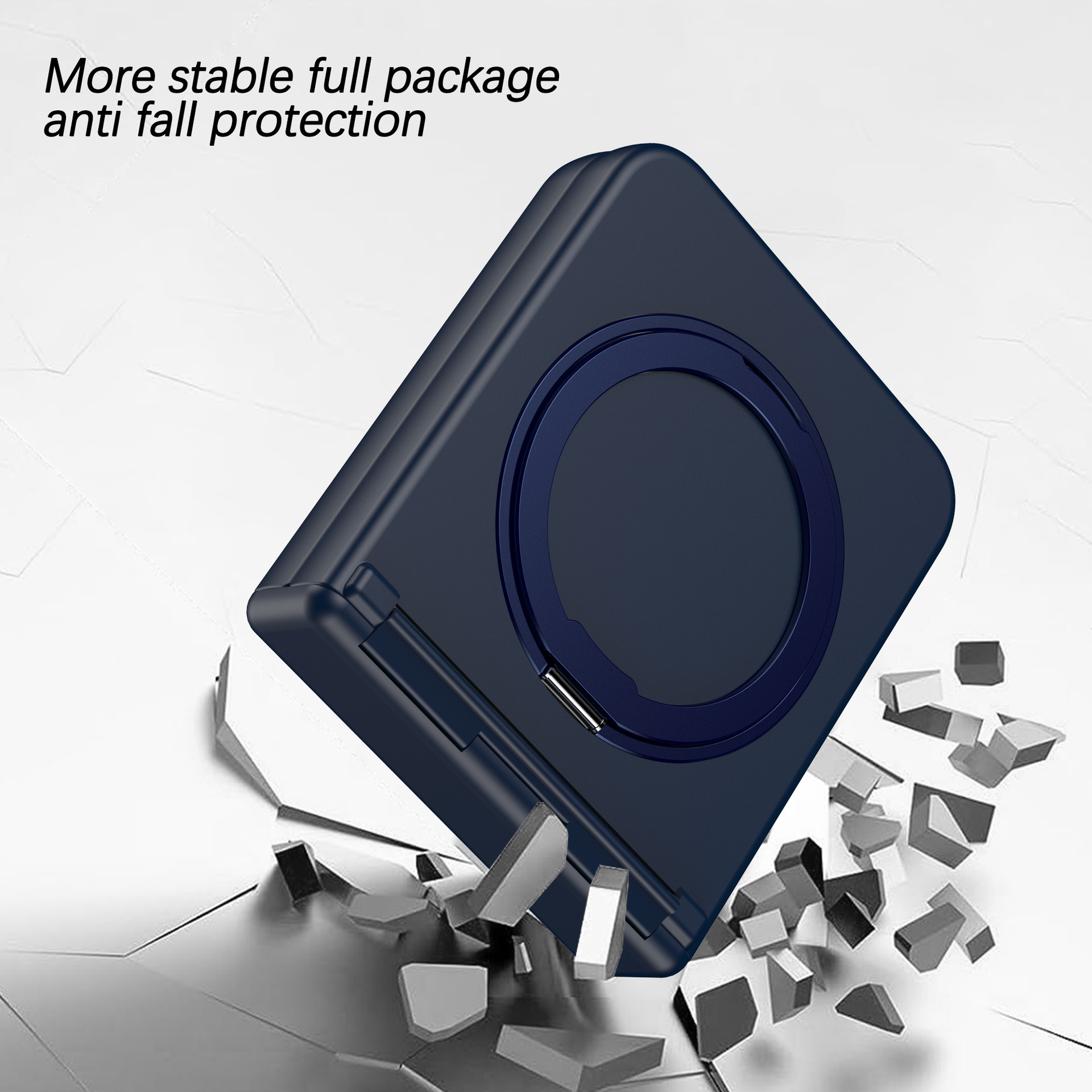 Compatible with Samsung Z Flip 7/6/5 phone case, 4/3 magnetic rotating stand, wireless charging center axis, drop-proof protective case.
