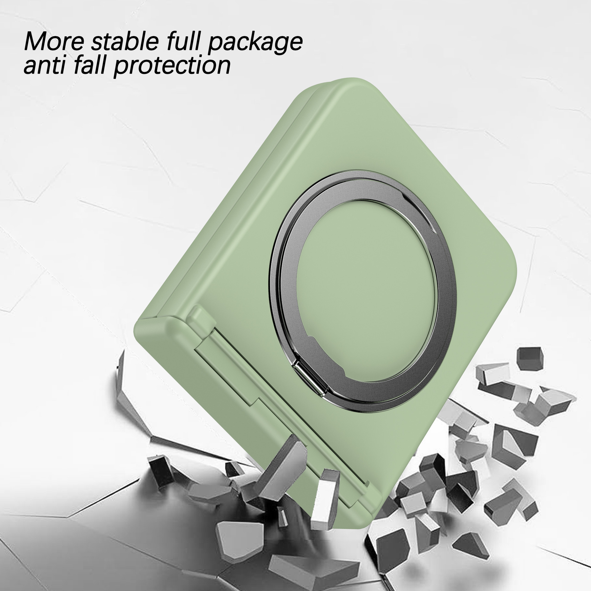Compatible with Samsung Z Flip 7/6/5 phone case, 4/3 magnetic rotating stand, wireless charging center axis, drop-proof protective case.