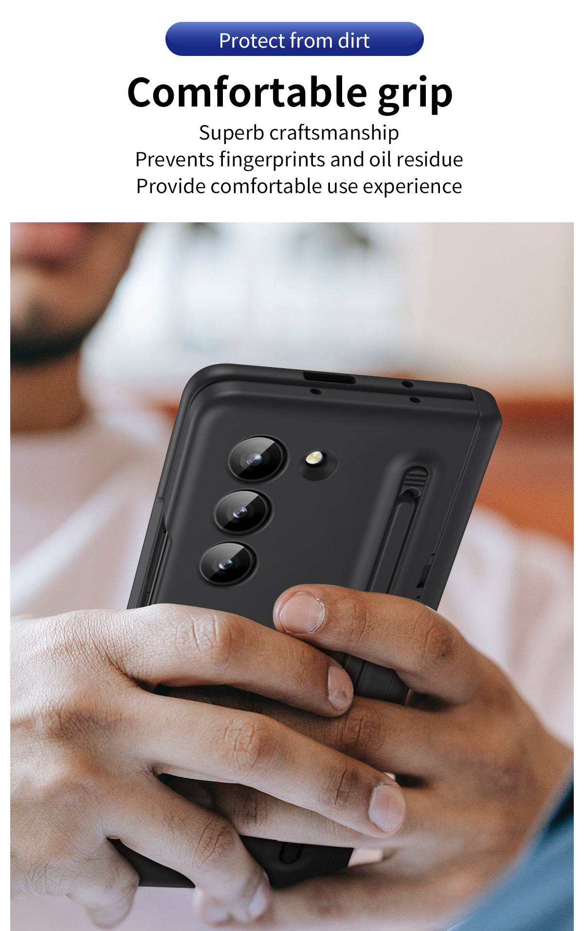 Compatible with Samsung Z Fold 8/7 phone case 6/5 with pen, hinge, side stand, 4/3 full-coverage protective case.