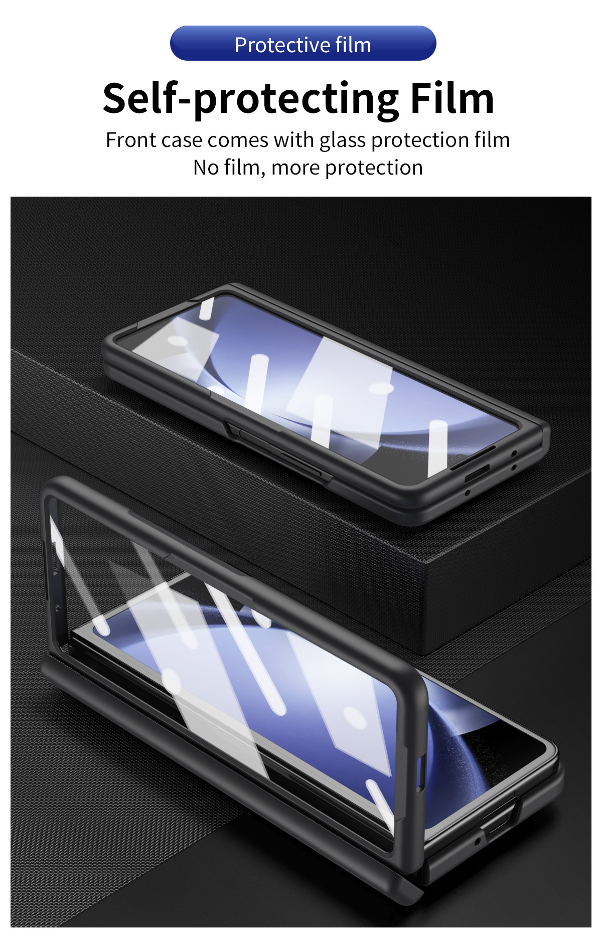 Compatible with Samsung Z Fold 8/7 phone case 6/5 with pen, hinge, side stand, 4/3 full-coverage protective case.