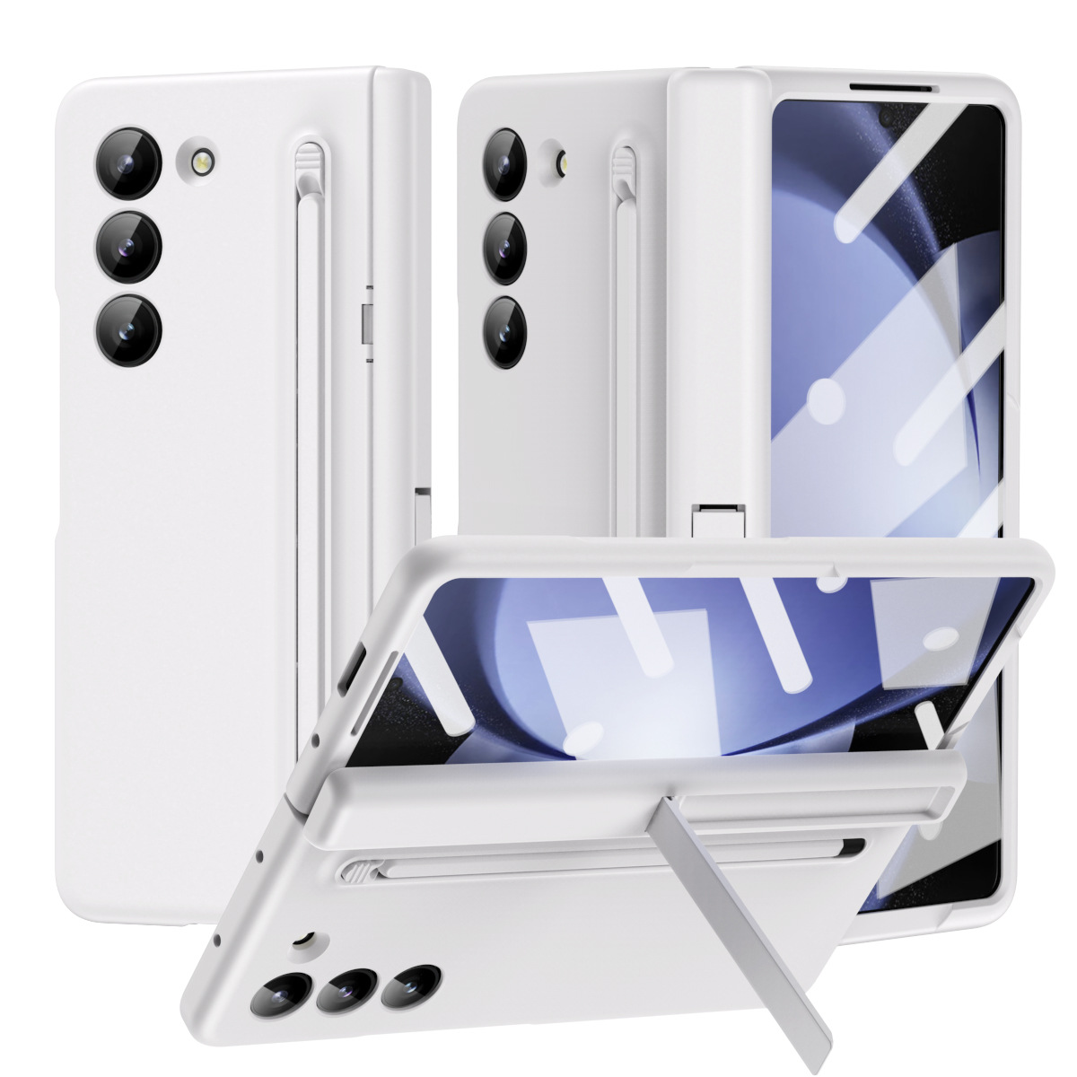 Compatible with Samsung Z Fold 8/7 phone case 6/5 with pen, hinge, side stand, 4/3 full-coverage protective case.