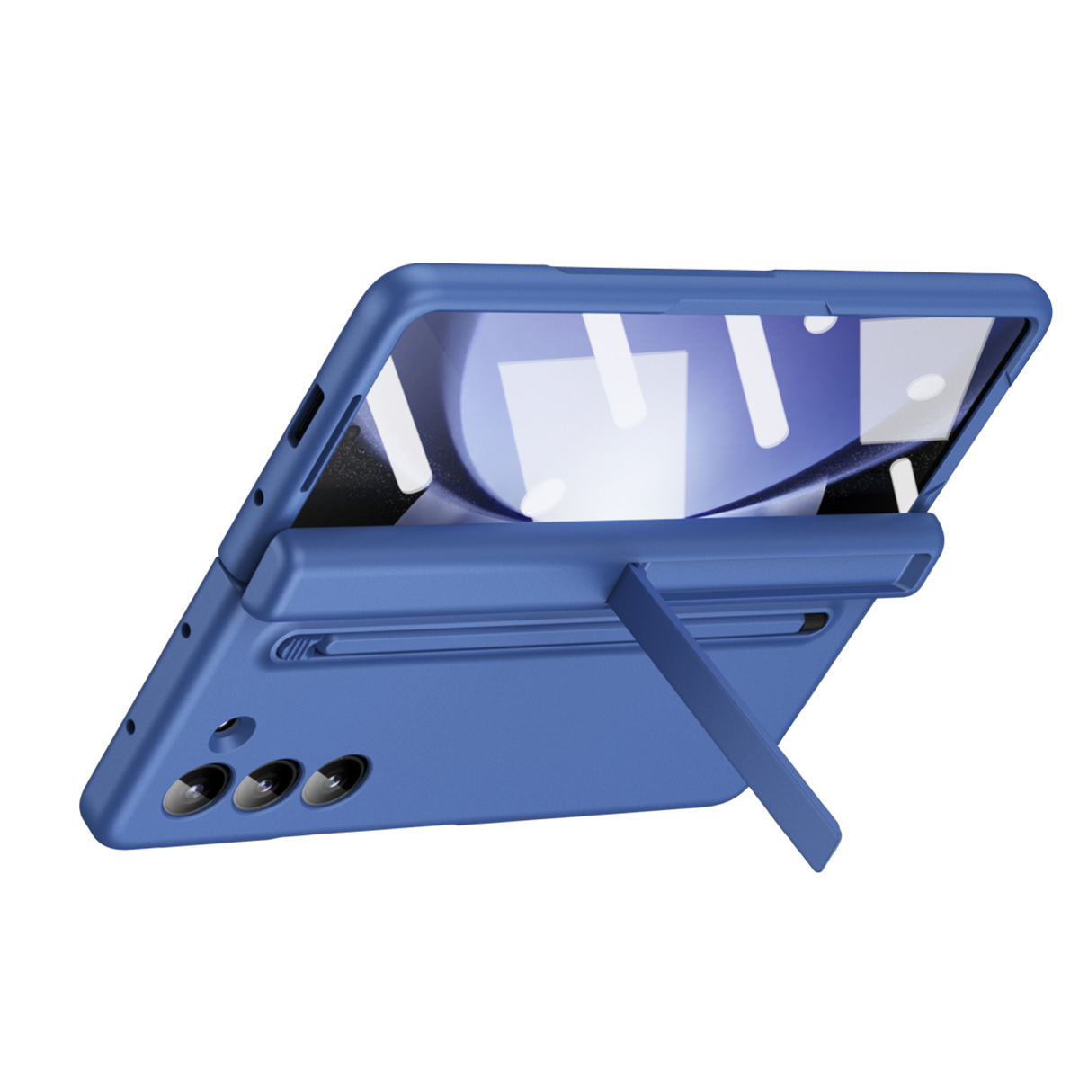 Compatible with Samsung Z Fold 8/7 phone case 6/5 with pen, hinge, side stand, 4/3 full-coverage protective case.