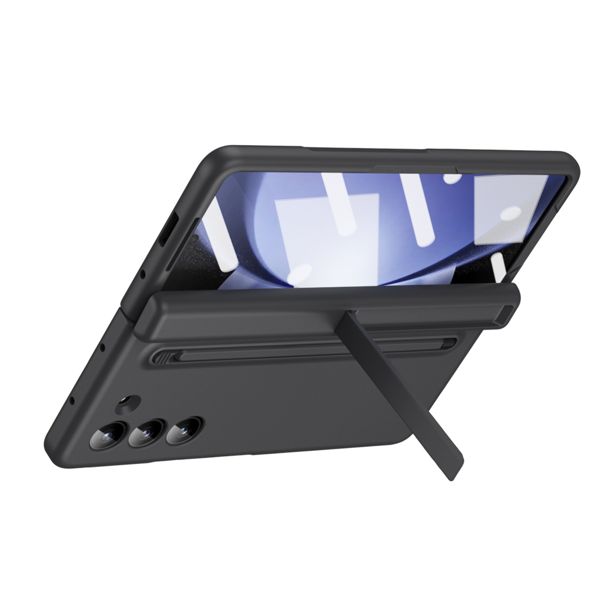 Compatible with Samsung Z Fold 8/7 phone case 6/5 with pen, hinge, side stand, 4/3 full-coverage protective case.