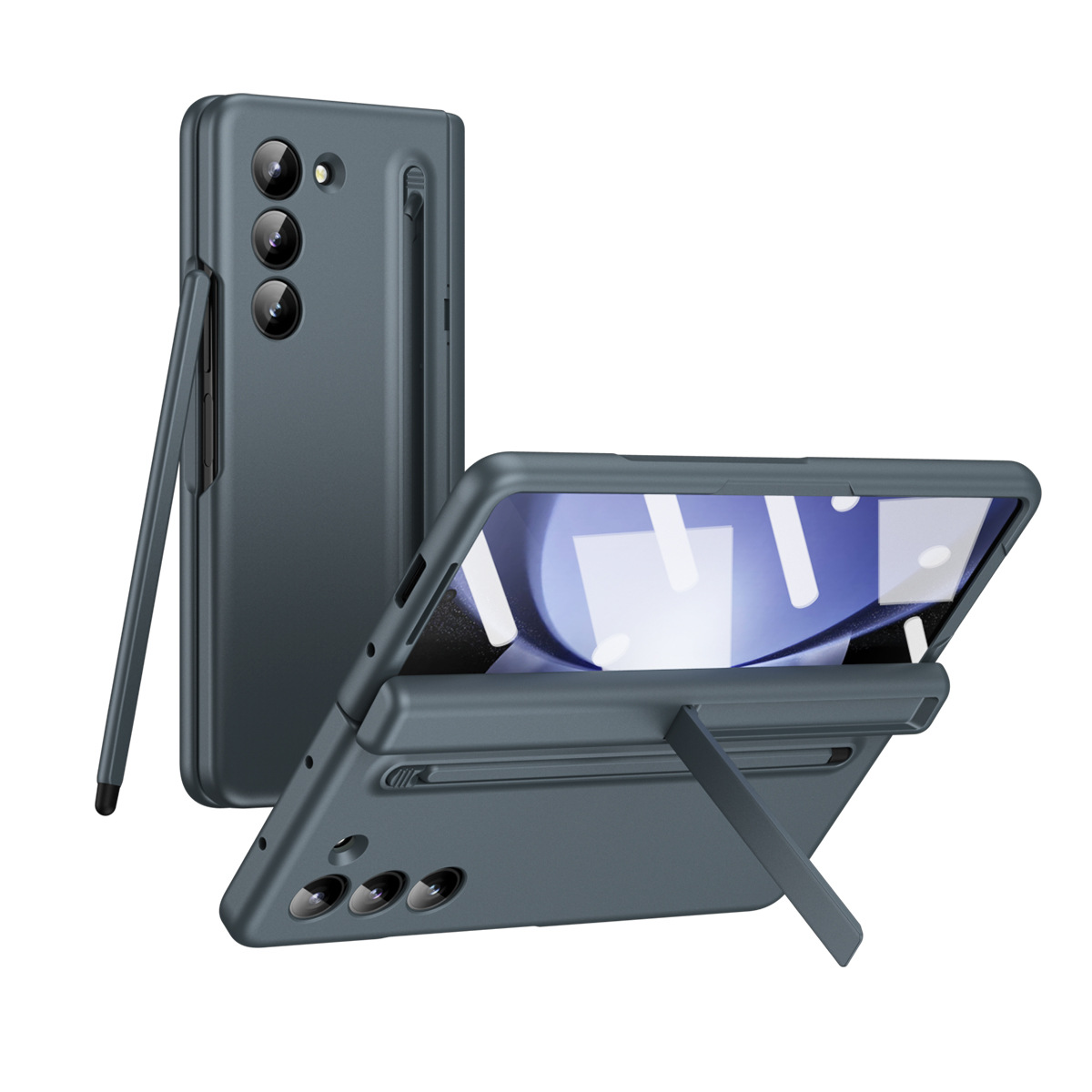 Compatible with Samsung Z Fold 8/7 phone case 6/5 with pen, hinge, side stand, 4/3 full-coverage protective case.