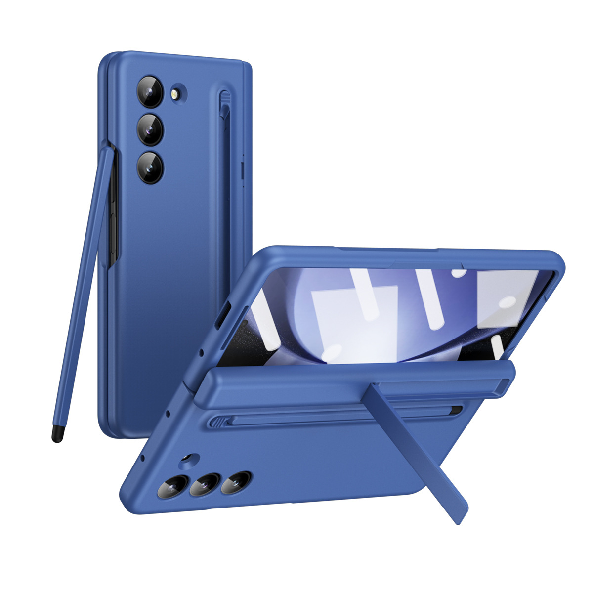 Compatible with Samsung Z Fold 8/7 phone case 6/5 with pen, hinge, side stand, 4/3 full-coverage protective case.