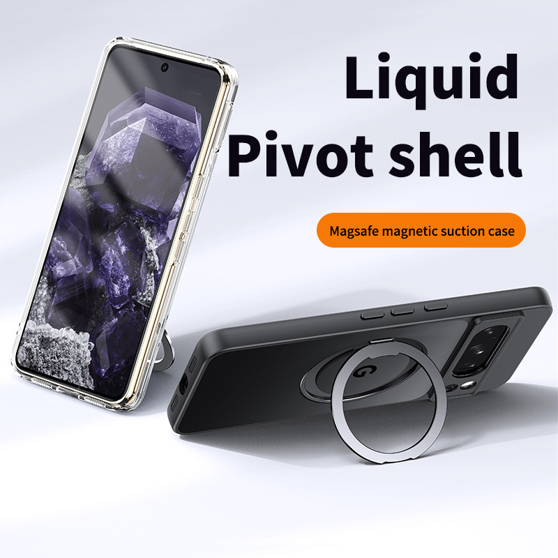 Compatible with Google Pixel 11 Pro phone case, 10proXL magnetic 360° rotating stand, 9A drop-proof protective case.