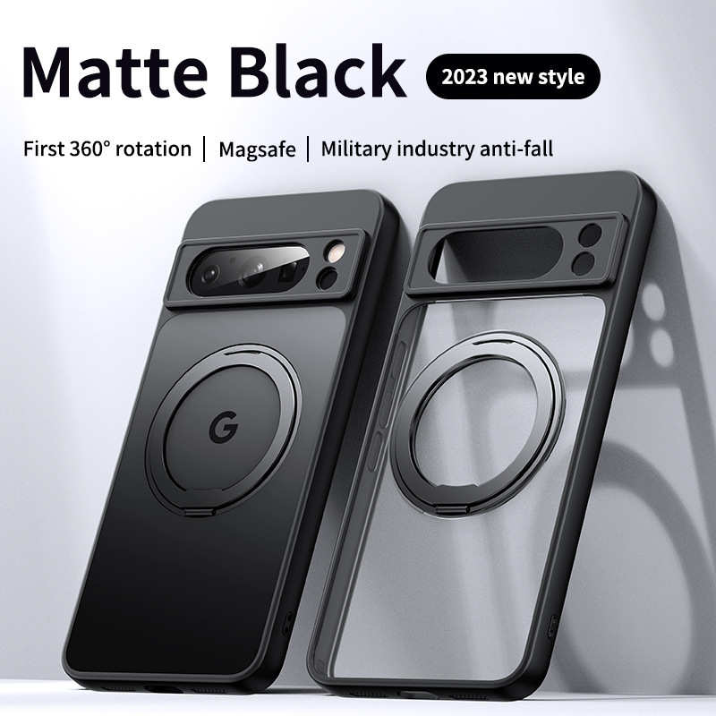 Compatible with Google Pixel 11 Pro phone case, 10proXL magnetic 360° rotating stand, 9A drop-proof protective case.