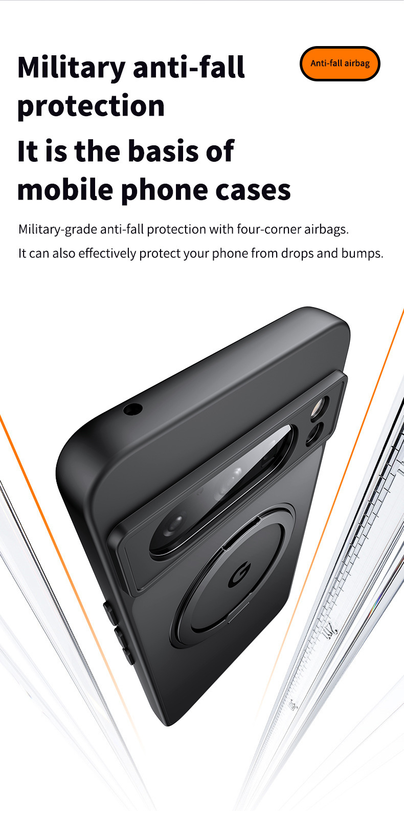 Compatible with Google Pixel 11 Pro phone case, 10proXL magnetic 360° rotating stand, 9A drop-proof protective case.