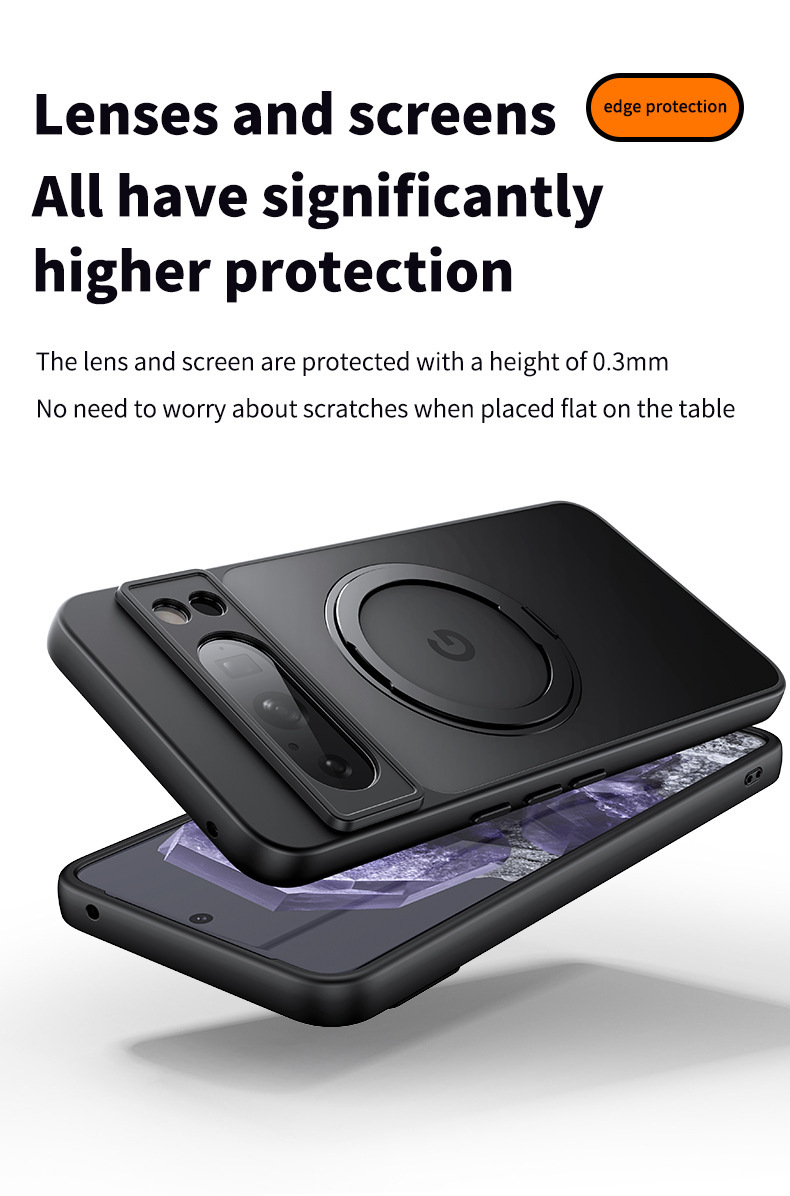 Compatible with Google Pixel 11 Pro phone case, 10proXL magnetic 360° rotating stand, 9A drop-proof protective case.