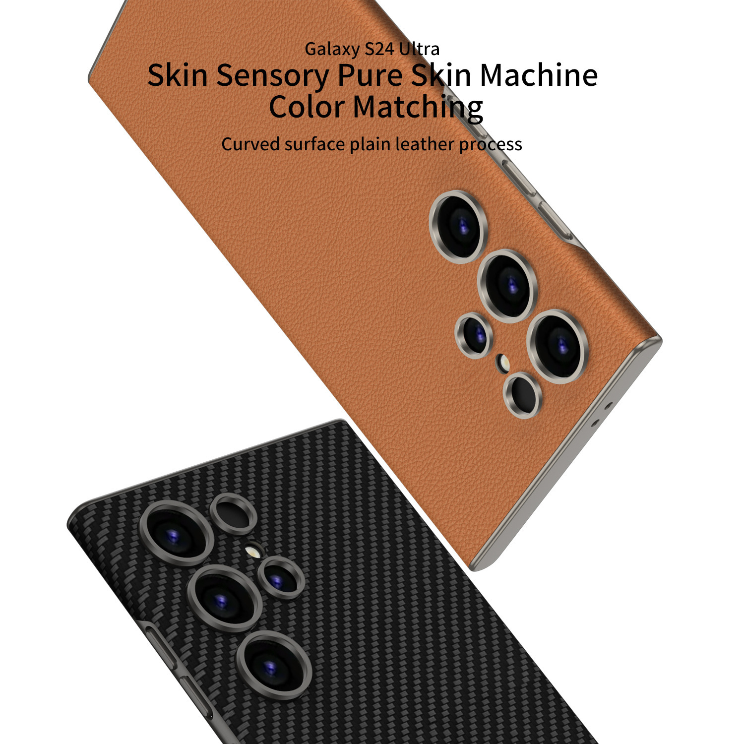 Compatible with Samsung S26/S25 Ultra phone case, curved vegan leather, full-coverage, S24U ultra-thin shockproof protective case