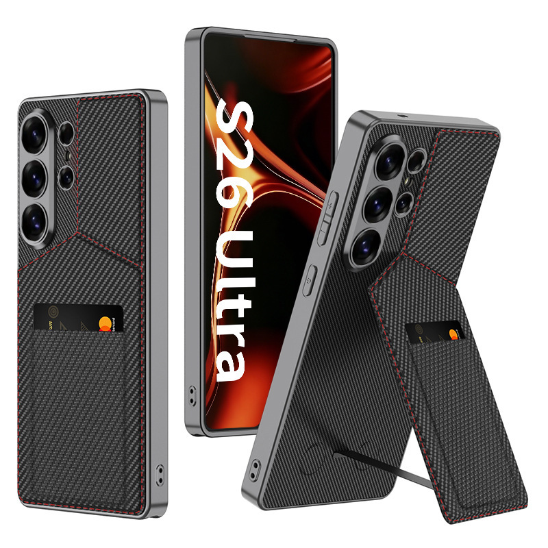 Compatible with Samsung S26 Ultra phone case, S25/24 Ultra magnetic card holder, business protective case, cross-border