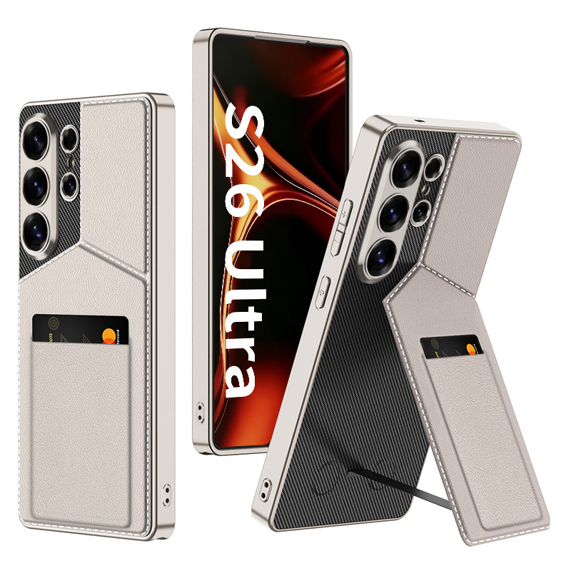 Compatible with Samsung S26 Ultra phone case, S25/24 Ultra magnetic card holder, business protective case, cross-border