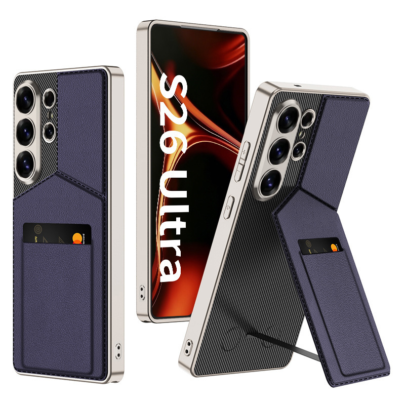 Compatible with Samsung S26 Ultra phone case, S25/24 Ultra magnetic card holder, business protective case, cross-border