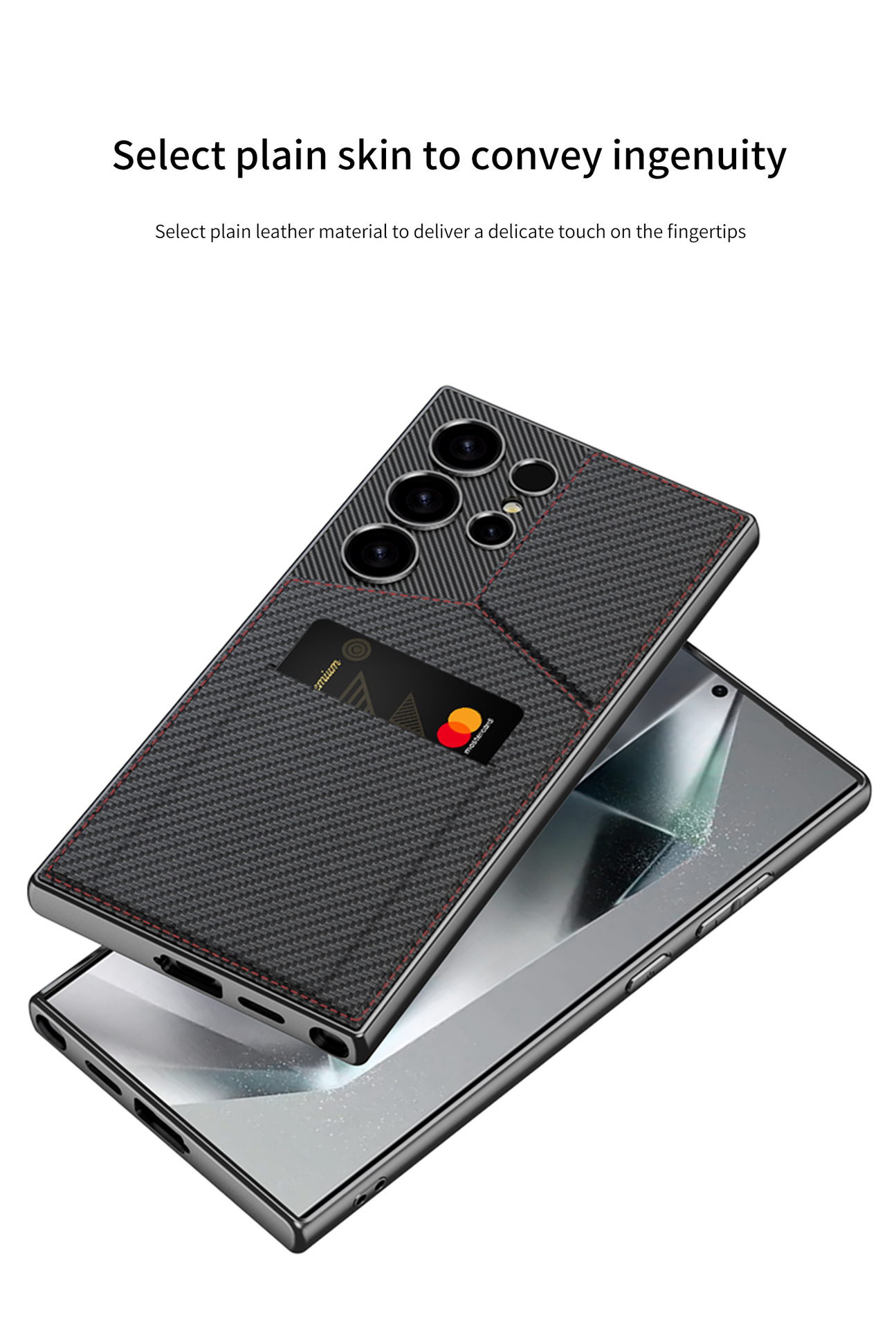 Compatible with Samsung S26 Ultra phone case, S25/24 Ultra magnetic card holder, business protective case, cross-border