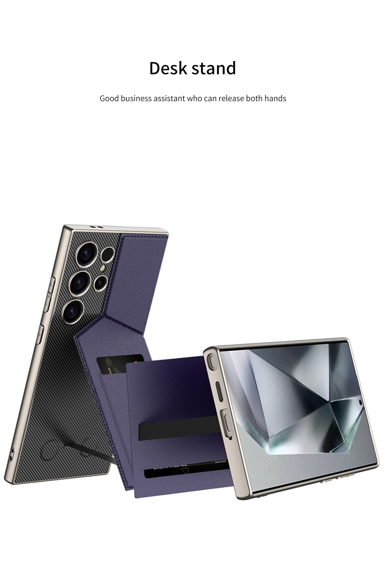 Compatible with Samsung S26 Ultra phone case, S25/24 Ultra magnetic card holder, business protective case, cross-border