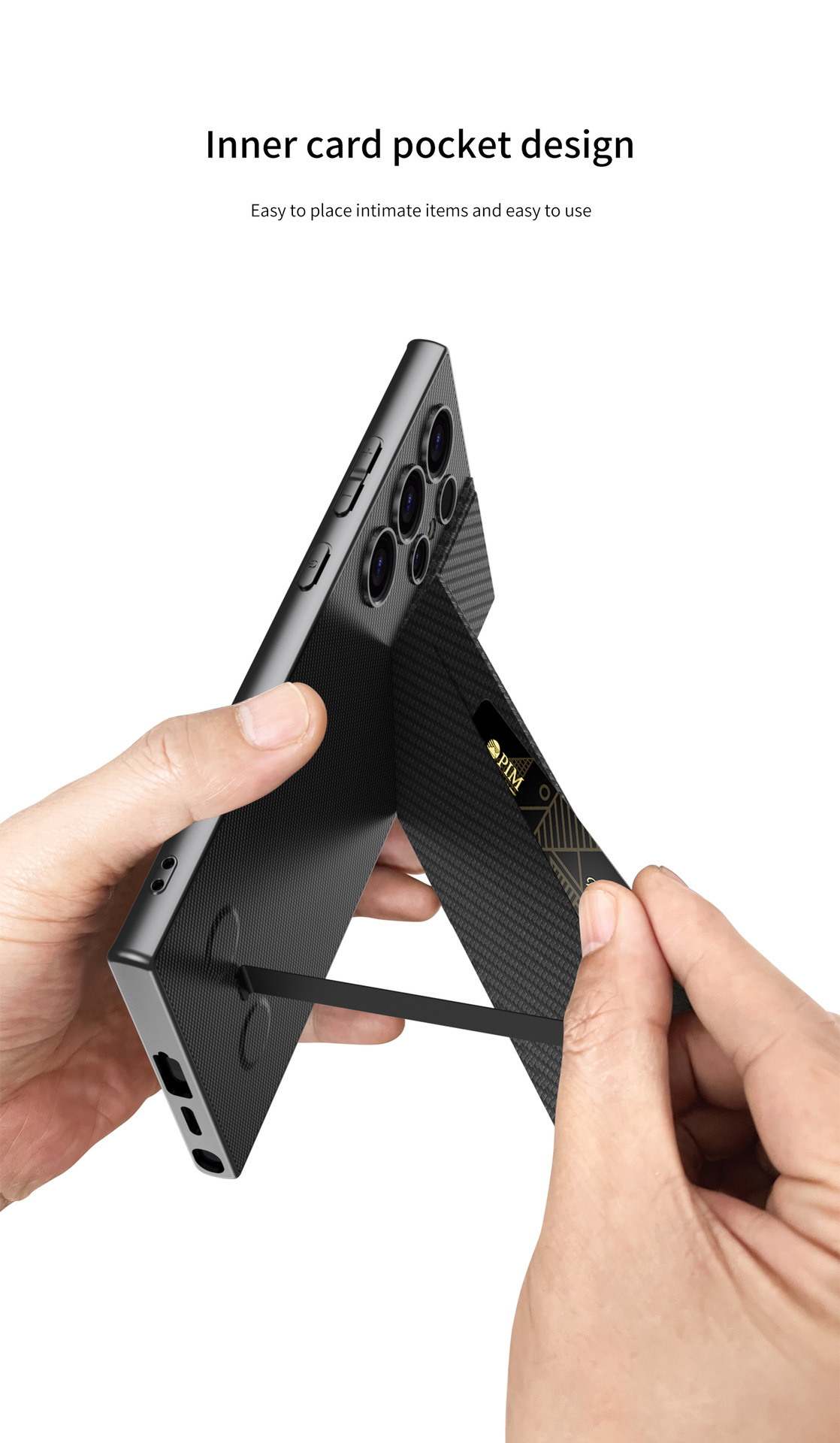 Compatible with Samsung S26 Ultra phone case, S25/24 Ultra magnetic card holder, business protective case, cross-border