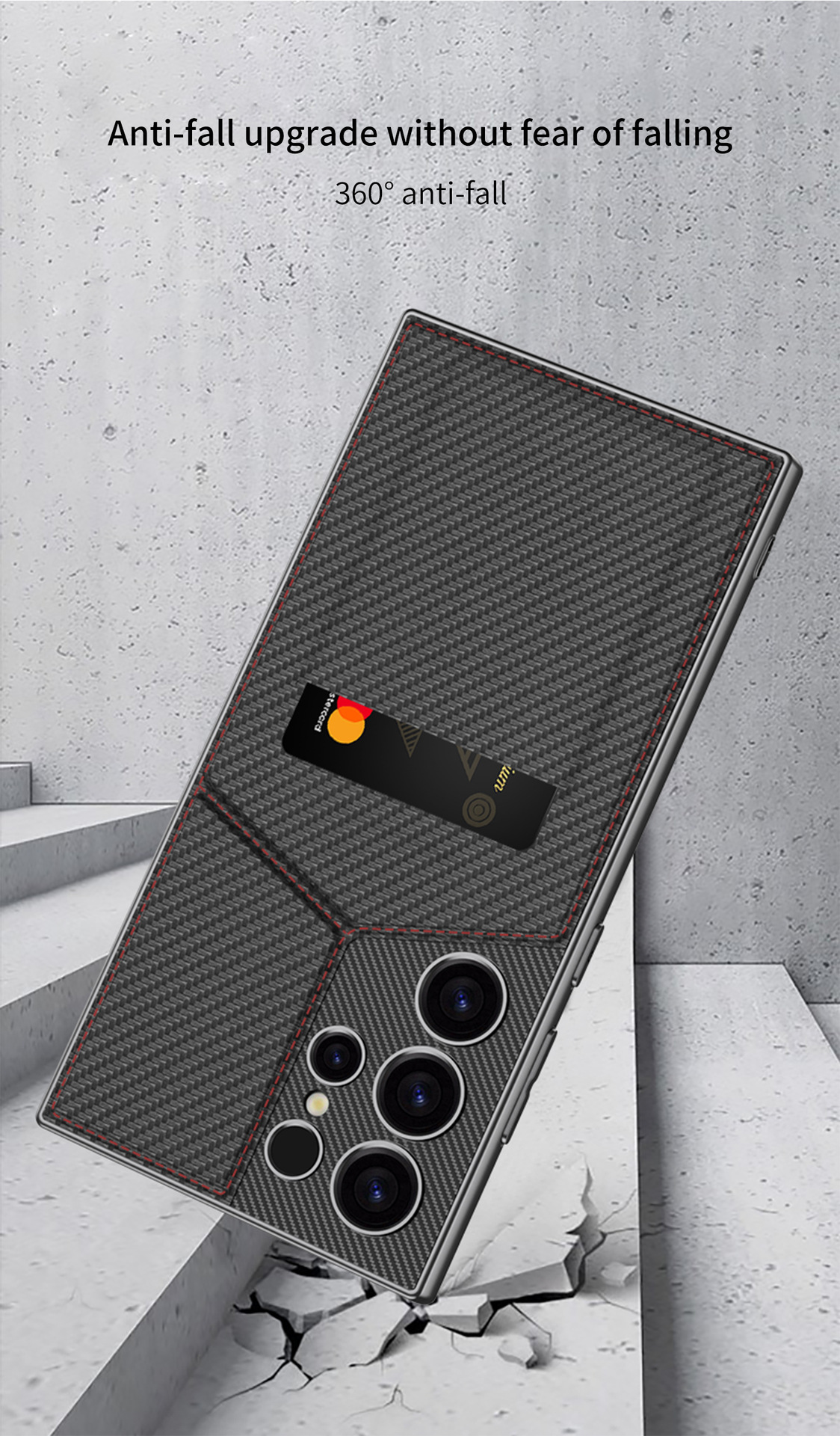 Compatible with Samsung S26 Ultra phone case, S25/24 Ultra magnetic card holder, business protective case, cross-border