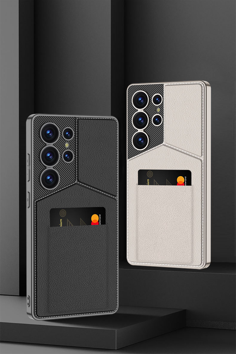 Compatible with Samsung S26 Ultra phone case, S25/24 Ultra magnetic card holder, business protective case, cross-border
