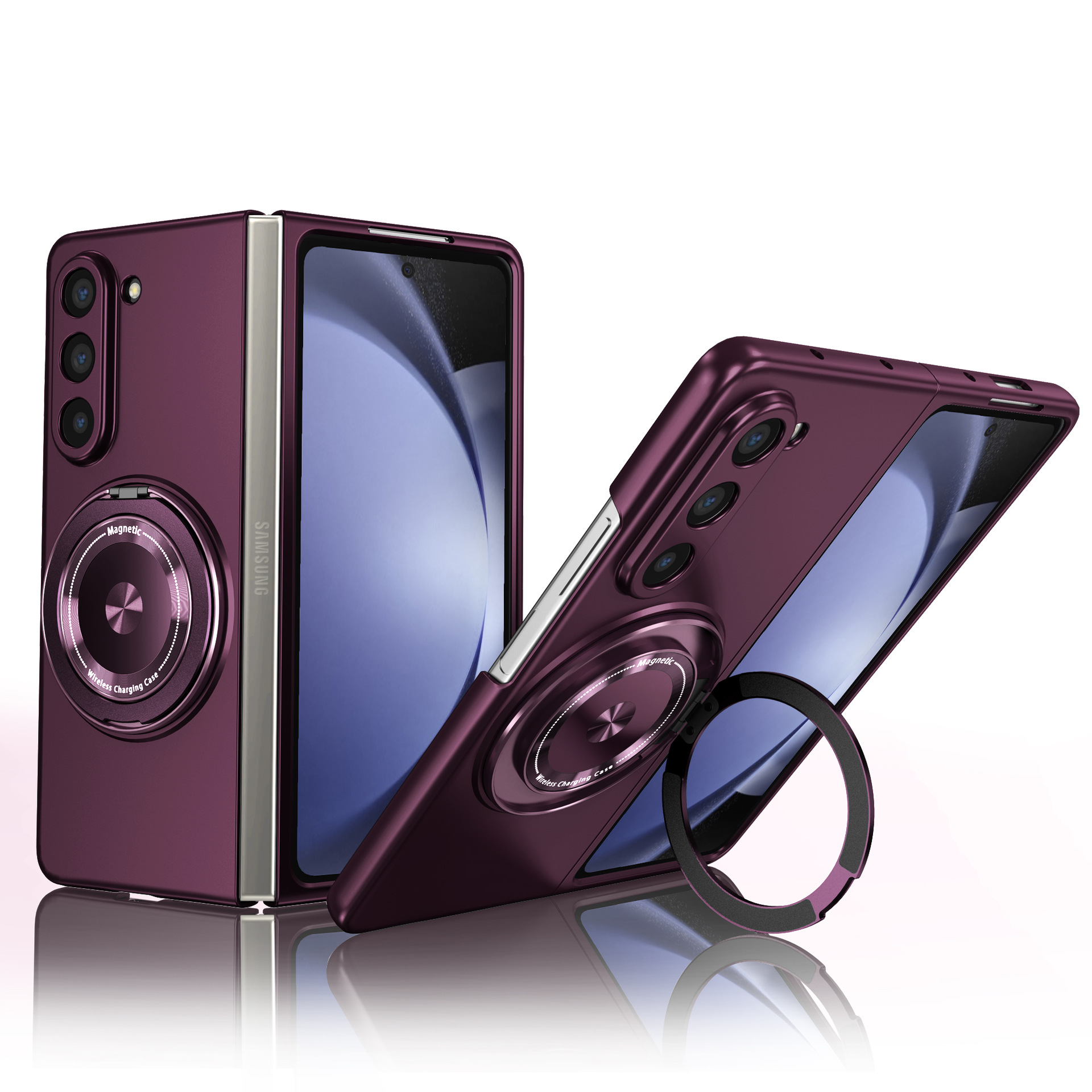 Compatible with Samsung Z Fold 8/7 phone case 6/5 magnetic rotating stand 4/3 drop-proof Flip 8/7 protective case