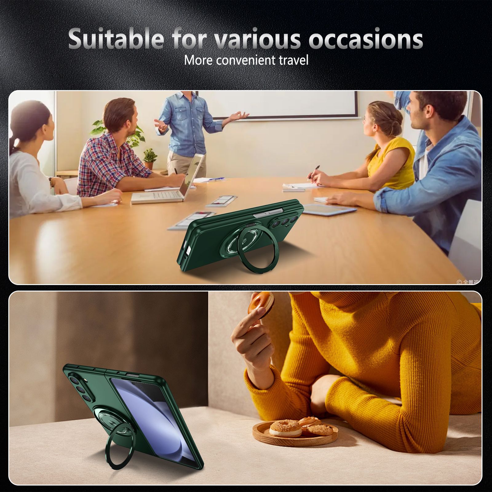 Compatible with Samsung Z Fold 8/7 phone case 6/5 magnetic rotating stand 4/3 drop-proof Flip 8/7 protective case