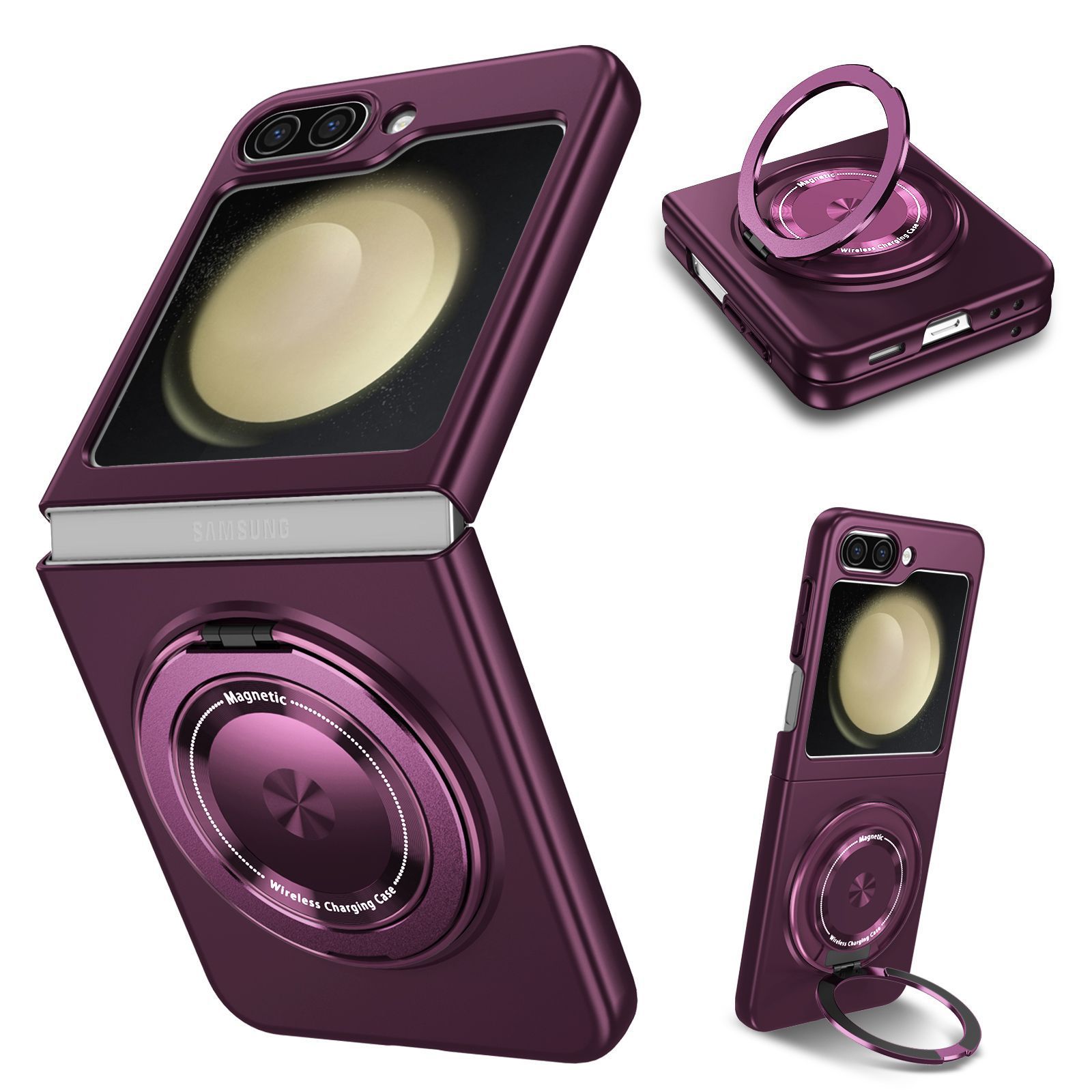 Compatible with Samsung Z Fold 8/7 phone case 6/5 magnetic rotating stand 4/3 drop-proof Flip 8/7 protective case