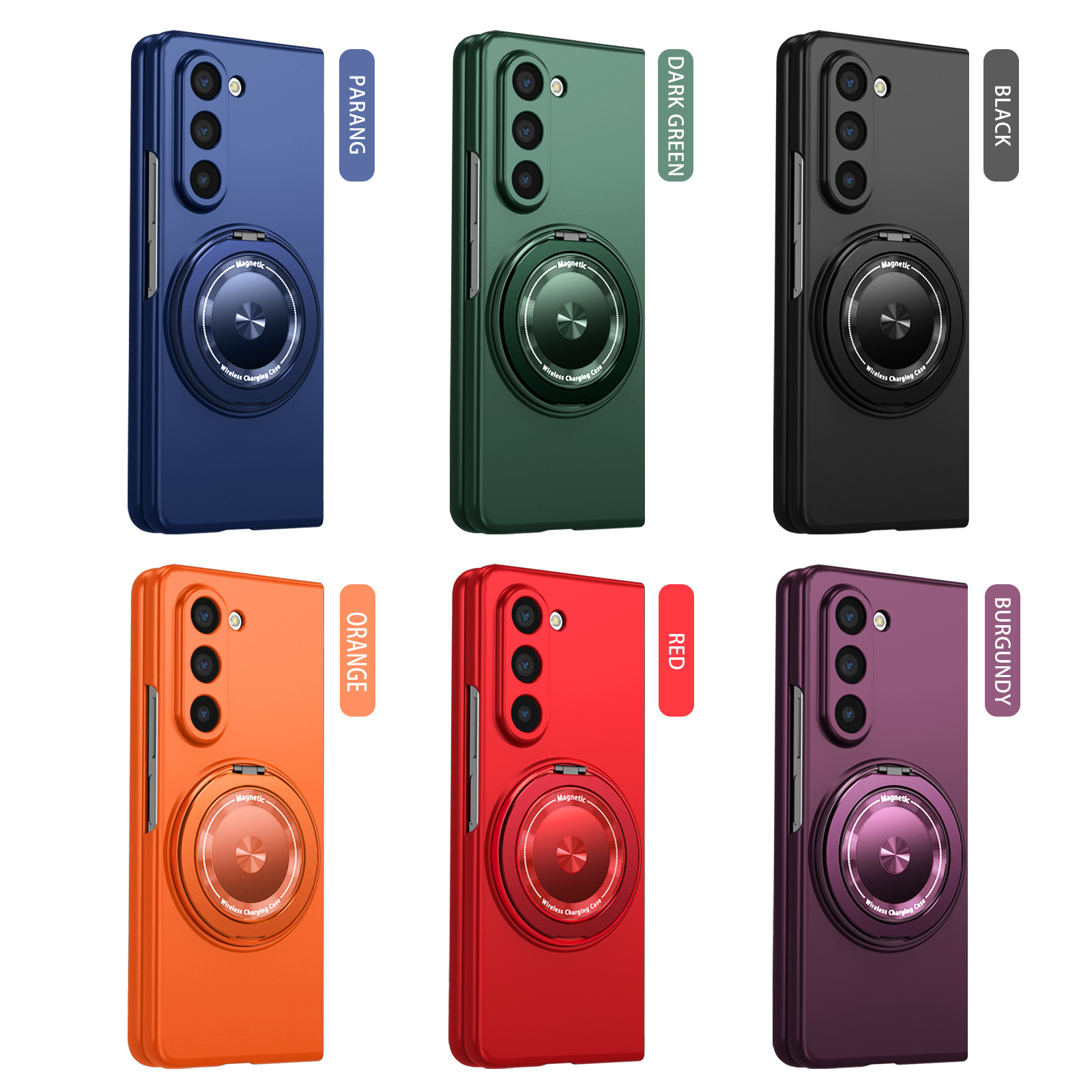 Compatible with Samsung Z Flip 8/7 phone case, 6/5 magnetic 360° rotating stand, 4/3 folding screen drop protection case