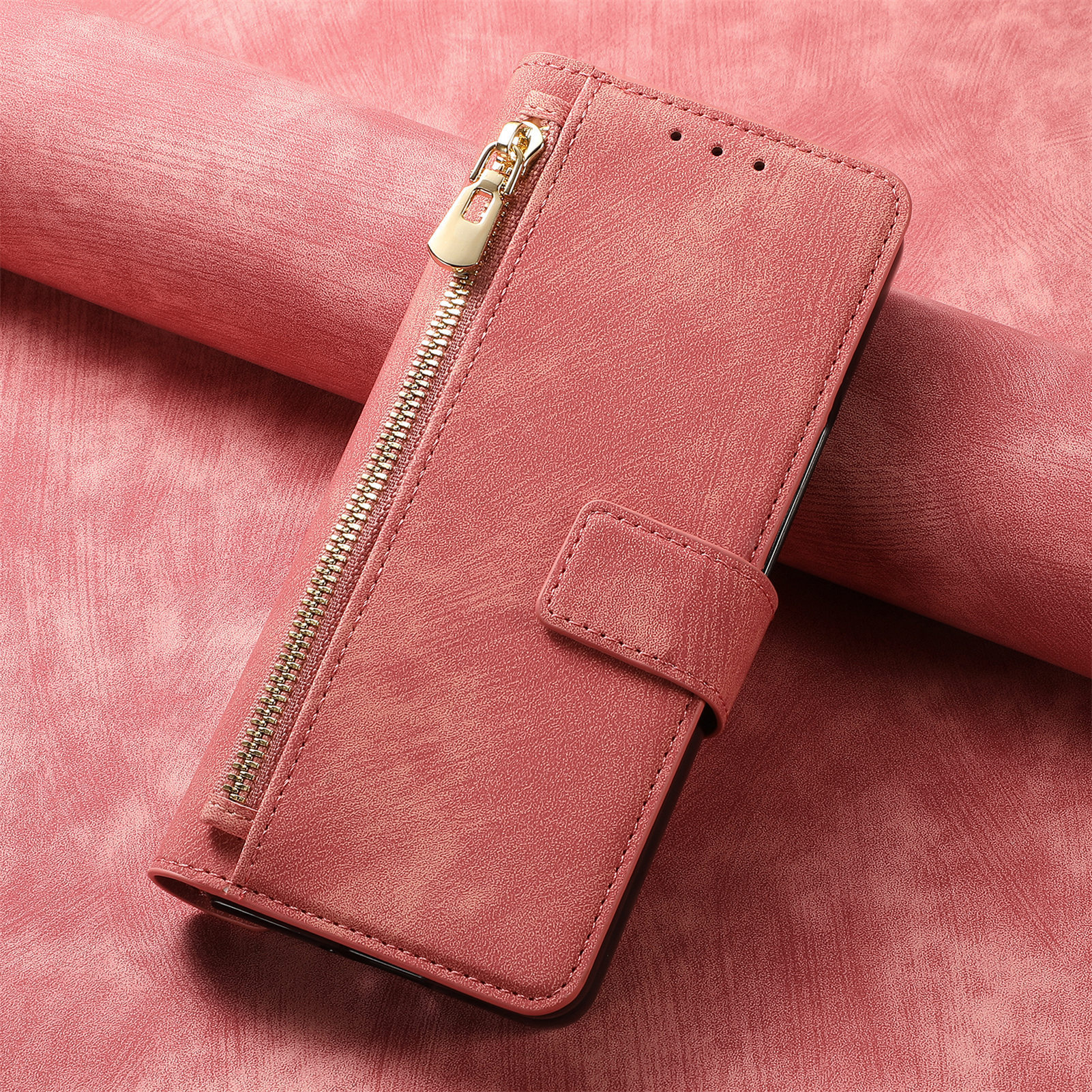 Compatible with Samsung Z Fold8U phone case, 7/6 magnetic detachable zipper, card slot, 5/4 flip cover, protective case.