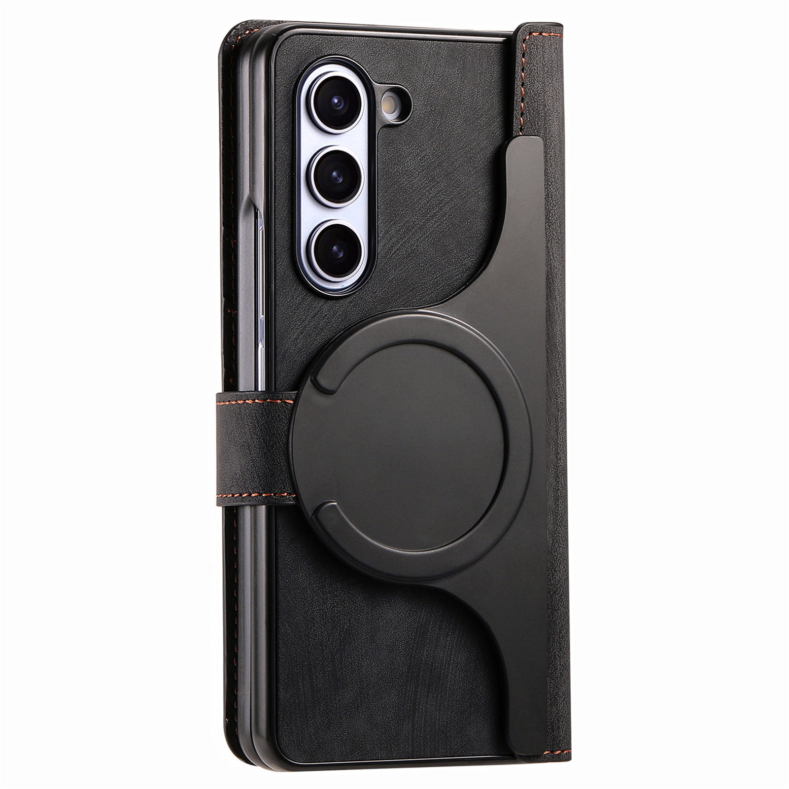 Compatible with Samsung Z Fold8U phone case, 7/6 magnetic detachable zipper, card slot, 5/4 flip cover, protective case.