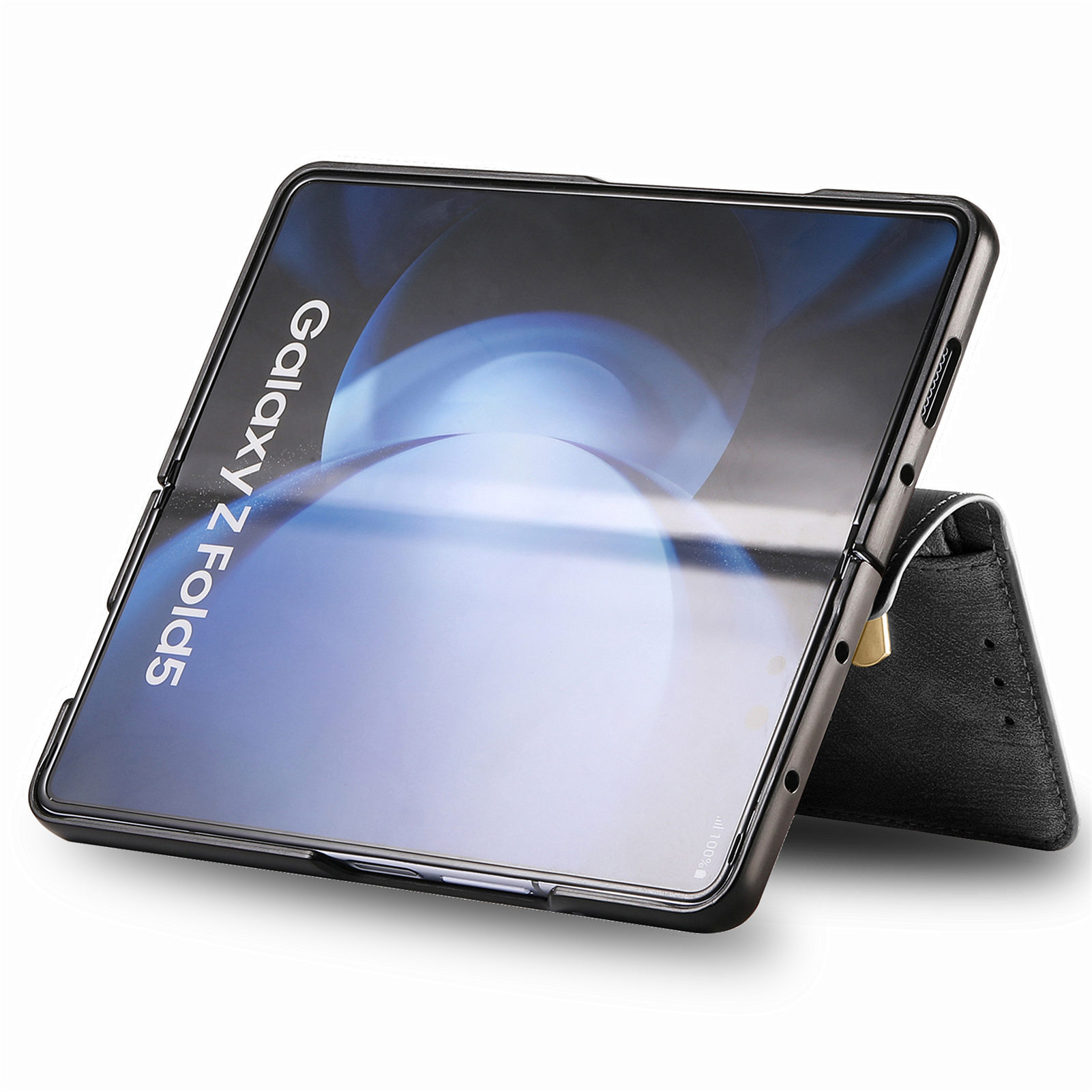 Compatible with Samsung Z Fold8U phone case, 7/6 magnetic detachable zipper, card slot, 5/4 flip cover, protective case.