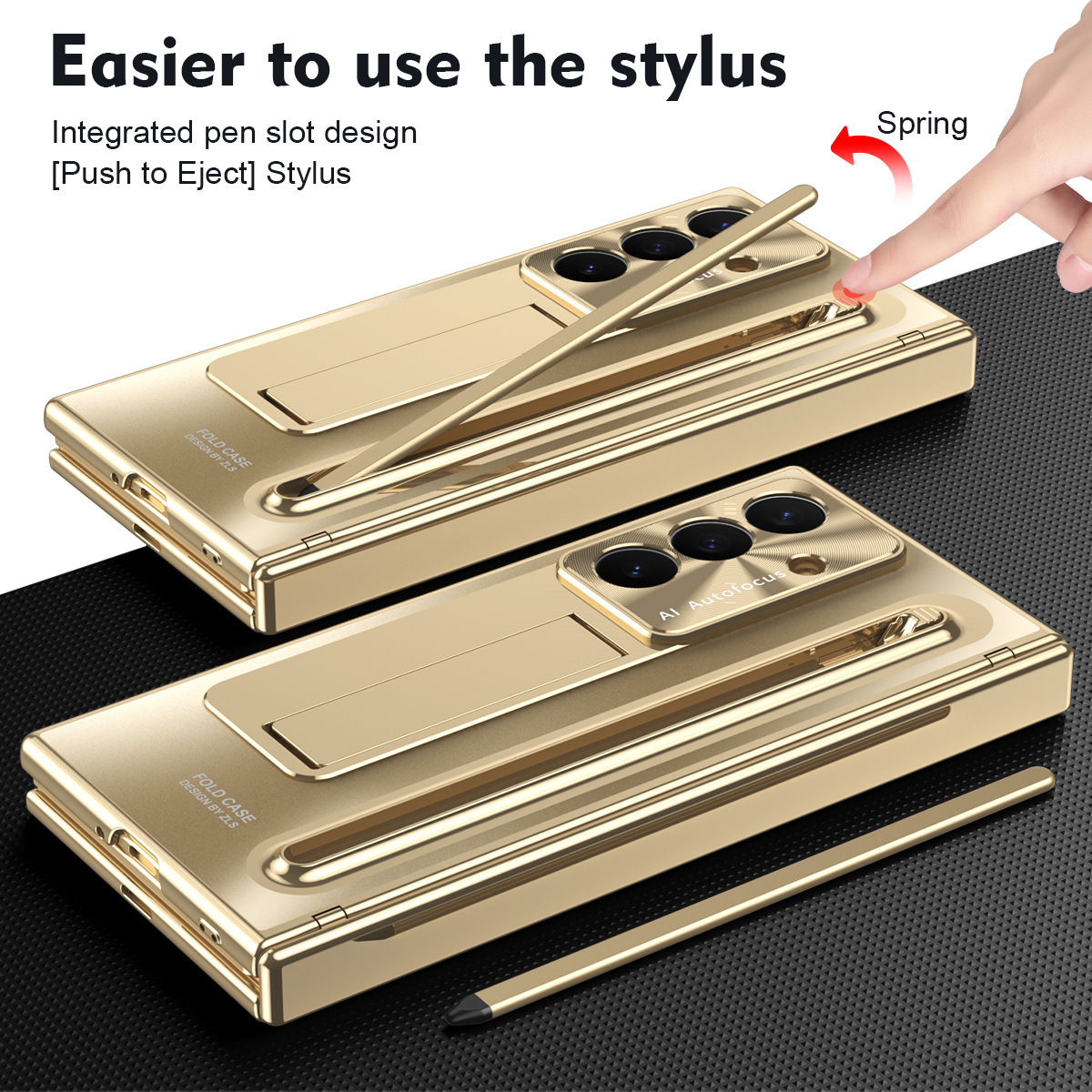 Compatible with Samsung Z Fold8/7/6 phone case TriFold pen stand case and screen protector W25 foldable screen protector
